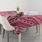 Pink Aboriginal Butterfly Ribbon Cancer Tablecloth