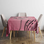 Pink Aboriginal Butterfly Ribbon Cancer Tablecloth