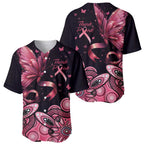 Think Pink Butterfly Ribbon Aboriginal Art Baseball Jersey
