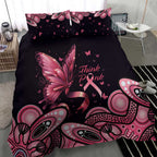 Think Pink Butterfly Ribbon Aboriginal Art Bedding Set