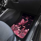 Think Pink Butterfly Ribbon Aboriginal Art Car Mats