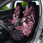Think Pink Butterfly Ribbon Aboriginal Art Car Seat Cover