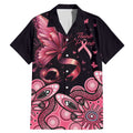 Think Pink Butterfly Ribbon Aboriginal Art Family Matching Mermaid Dress and Hawaiian Shirt