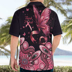 Think Pink Butterfly Ribbon Aboriginal Art Hawaiian Shirt