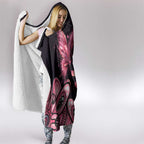 Think Pink Butterfly Ribbon Aboriginal Art Hooded Blanket