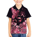 Think Pink Butterfly Ribbon Aboriginal Art Kid Hawaiian Shirt