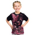 Think Pink Butterfly Ribbon Aboriginal Art Kid T Shirt