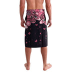 Think Pink Butterfly Ribbon Aboriginal Art Lavalava