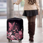 Think Pink Butterfly Ribbon Aboriginal Art Luggage Cover
