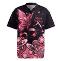 Think Pink Butterfly Ribbon Aboriginal Art Rugby Jersey