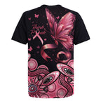 Think Pink Butterfly Ribbon Aboriginal Art Rugby Jersey