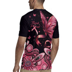 Think Pink Butterfly Ribbon Aboriginal Art Rugby Jersey