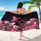Think Pink Butterfly Ribbon Aboriginal Art Sarong