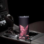 Think Pink Butterfly Ribbon Aboriginal Art Skinny Tumbler