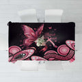 Think Pink Butterfly Ribbon Aboriginal Art Tablecloth