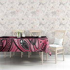 Think Pink Butterfly Ribbon Aboriginal Art Tablecloth