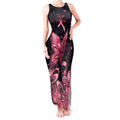 Think Pink Butterfly Ribbon Aboriginal Art Tank Maxi Dress