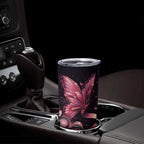 Think Pink Butterfly Ribbon Aboriginal Art Tumbler Cup