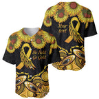 Be Bold Go Gold Aboriginal Ribbon Childhood Personalised Baseball Jersey