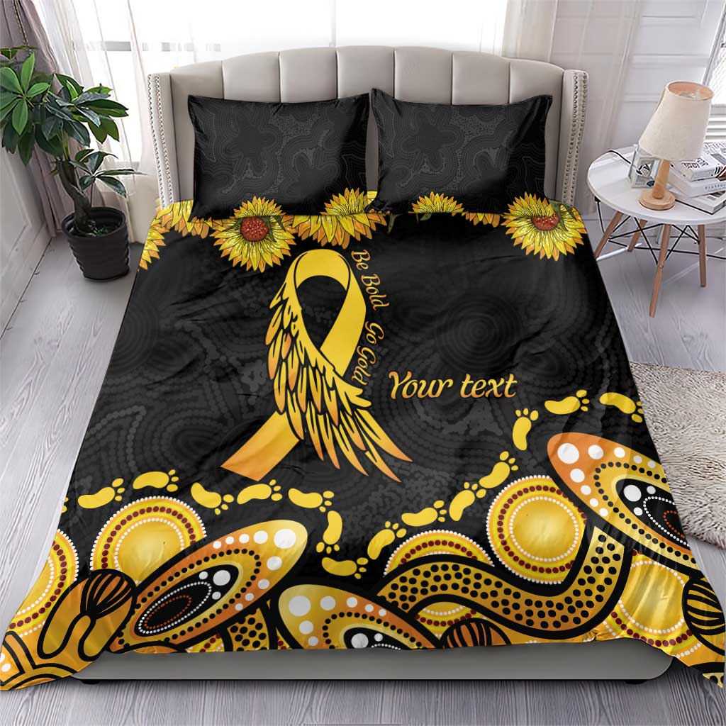 Be Bold Go Gold Aboriginal Ribbon Childhood Personalised Bedding Set