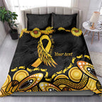 Be Bold Go Gold Aboriginal Ribbon Childhood Personalised Bedding Set