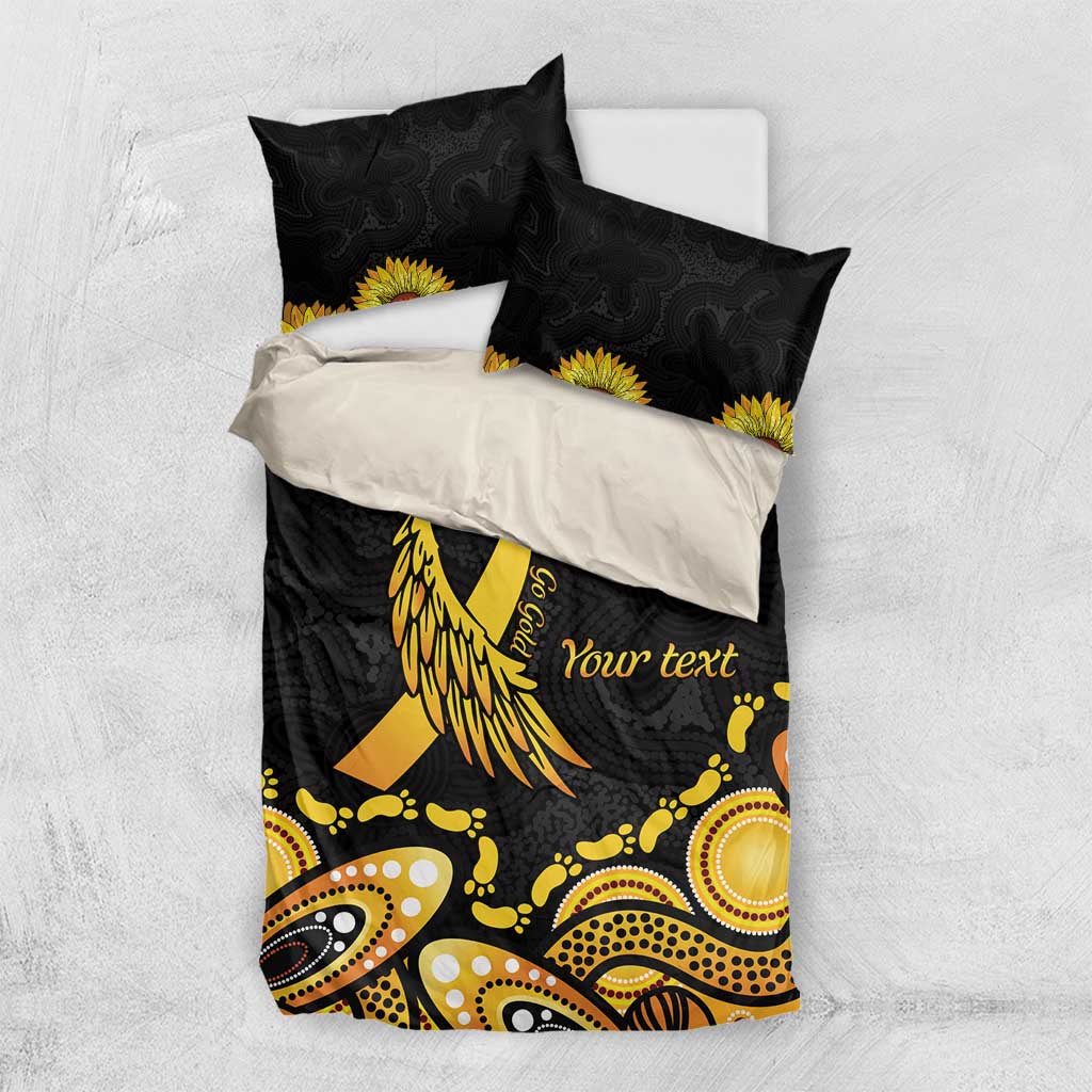 Be Bold Go Gold Aboriginal Ribbon Childhood Personalised Bedding Set