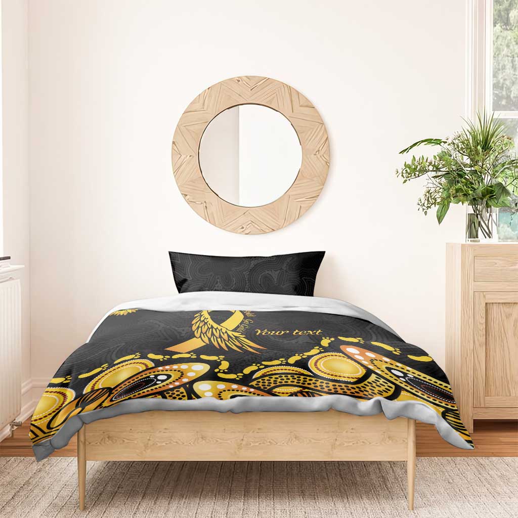 Be Bold Go Gold Aboriginal Ribbon Childhood Personalised Bedding Set