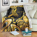 Be Bold Go Gold Aboriginal Ribbon Childhood Personalised Blanket