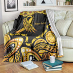 Be Bold Go Gold Aboriginal Ribbon Childhood Personalised Blanket