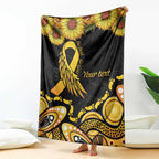 Be Bold Go Gold Aboriginal Ribbon Childhood Personalised Blanket