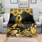Be Bold Go Gold Aboriginal Ribbon Childhood Personalised Blanket