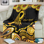 Be Bold Go Gold Aboriginal Ribbon Childhood Personalised Blanket