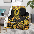 Be Bold Go Gold Aboriginal Ribbon Childhood Personalised Blanket