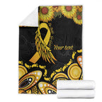 Be Bold Go Gold Aboriginal Ribbon Childhood Personalised Blanket