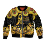 Be Bold Go Gold Aboriginal Ribbon Childhood Personalised Bomber Jacket