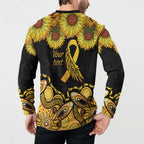 Be Bold Go Gold Aboriginal Ribbon Childhood Personalised Button Sweatshirt