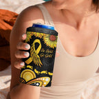 Be Bold Go Gold Aboriginal Ribbon Childhood Personalised 4 in 1 Can Cooler Tumbler
