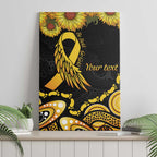 Be Bold Go Gold Aboriginal Ribbon Childhood Personalised Canvas Wall Art