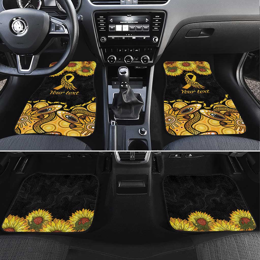 Be Bold Go Gold Aboriginal Ribbon Childhood Personalised Car Mats