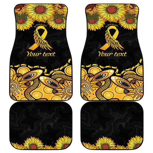 Be Bold Go Gold Aboriginal Ribbon Childhood Personalised Car Mats