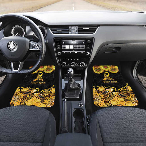 Be Bold Go Gold Aboriginal Ribbon Childhood Personalised Car Mats