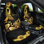 Be Bold Go Gold Aboriginal Ribbon Childhood Personalised Car Seat Cover