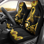 Be Bold Go Gold Aboriginal Ribbon Childhood Personalised Car Seat Cover