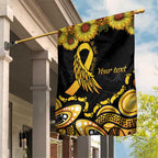 Be Bold Go Gold Aboriginal Ribbon Childhood Personalised Garden Flag