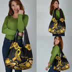 Be Bold Go Gold Aboriginal Ribbon Childhood Personalised Grocery Bag