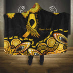 Be Bold Go Gold Aboriginal Ribbon Childhood Personalised Hooded Blanket