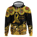 Be Bold Go Gold Aboriginal Ribbon Childhood Personalised Hoodie