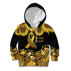 Be Bold Go Gold Aboriginal Ribbon Childhood Personalised Kid Hoodie