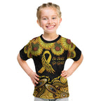 Be Bold Go Gold Aboriginal Ribbon Childhood Personalised Kid T Shirt