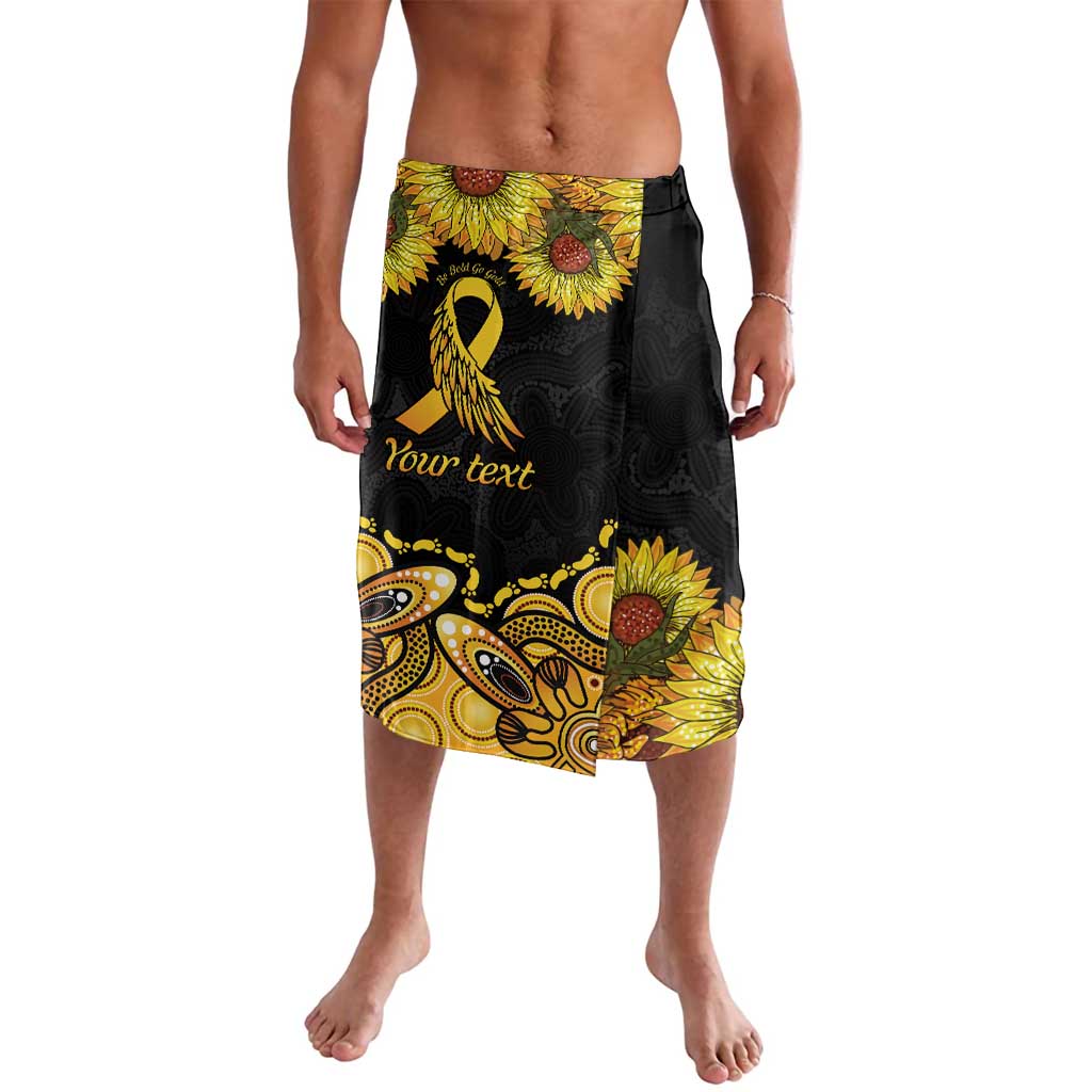 Be Bold Go Gold Aboriginal Ribbon Childhood Personalised Lavalava
